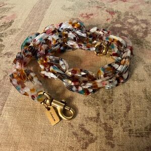 Coach Colorful Acrylic Chain with Gold Hardware